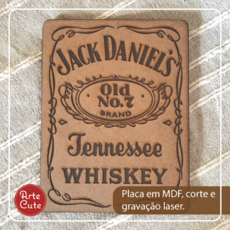 Placa Jack Daniels No. 7 em MDF
